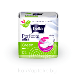 Bella Perfecta ultra Green Ультратонкие женские гигиенические впитывающие прокладки 10 шт