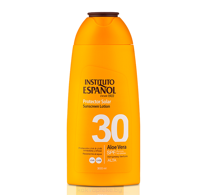 INSTITUTO ESPANOL Солнцезащитный влагостойкий легкий лосьон с Алоэ Вера SPF30 / SUNSCREEN LOTION ALOE VERA SPF30, 300мл