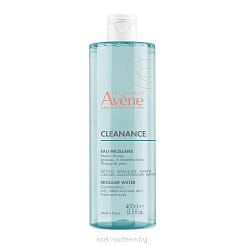 AVENE CLEANANCE Мицеллярная вода для комбинированной и жирной кожи, склонной к акне, 400 мл