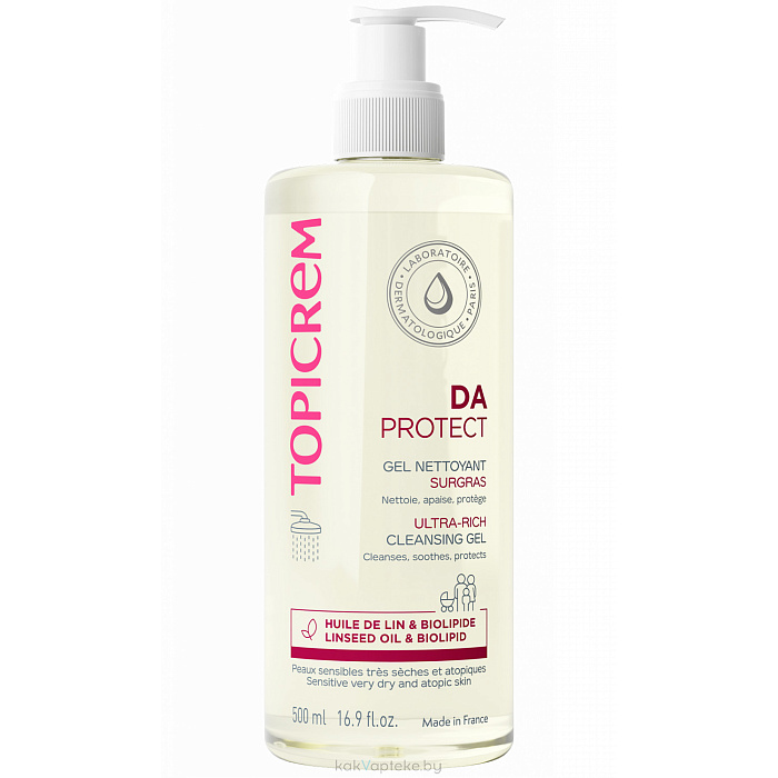 TOPICREM DA PROTECT Гель ультра риш очищающий, 500 мл