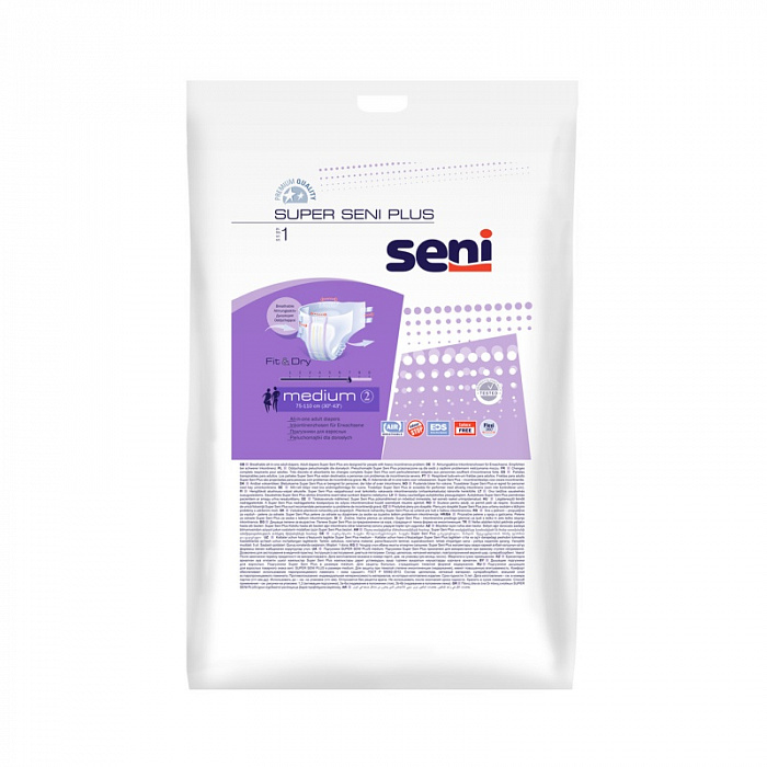 Super Seni Plus medium Подгузники дышащие для взрослых 1 шт