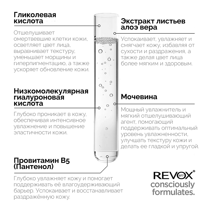 REVOX B77 Отшелушивающий тоник для лица JUST GLYCOLIC ACID 7%, 250 мл