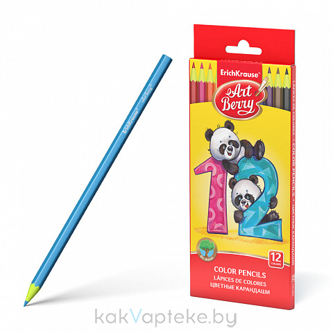 ErichKrause Карандаши 12 цв. ArtBerry, шестигранные, пластиковые