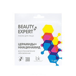 BEAUTY EXPERT Маска для лица церамиды + ниацинамид, 23г