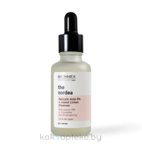 Bionnex THE NORDEA Очищающий концентрат Cалициловая кислота 2% + Исландский мох для всех типов кожи 30 мл