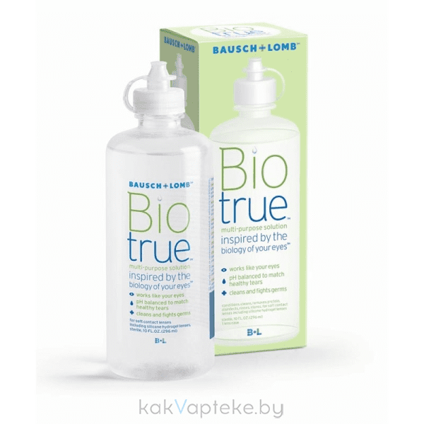 Раствор универс. "Биотру" (Biotrue)® по уходу за мягк.конт.линз.(объем, мл: 300)