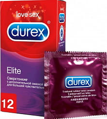 Презервативы Durex  № 12 Elite Сверхтонкие (с дополнительной смазкой)