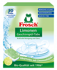FROSCH Таблетки для мытья посуды в посудомоечных машинах  Лимон 50 шт