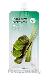 MISSHA Увлажняющая ночная маска для лица Pure Source Pocket Pack Aloe, 10 мл