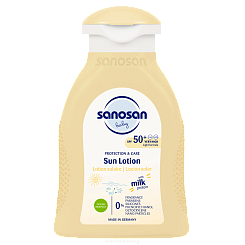 Sanosan Baby Солнцезащитный лосьон SPF 50+ для детей с рождения, 100 мл