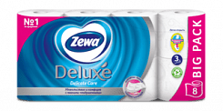 Zewa Deluxe Туалетная бумага Без Аромата 3сл 8 рул