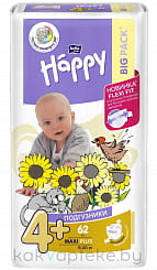 Bella Baby Happy Maxi Plus Подгузники гигиенические для детей (Flexi Fit), 62 шт