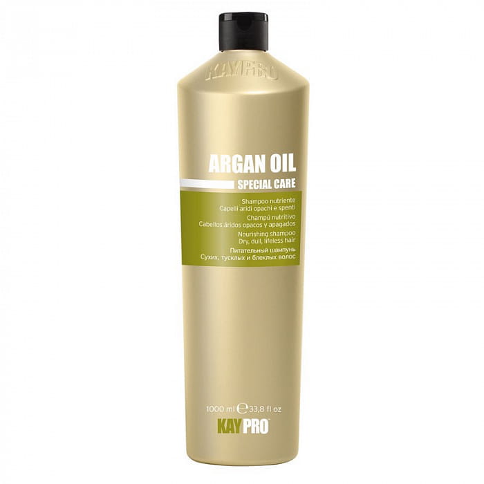 KAYPRO SPECIAL CARE ARGAN OIL Питательный шампунь с маслом аргана для сухих тусклых и блеклых волос 1000 мл