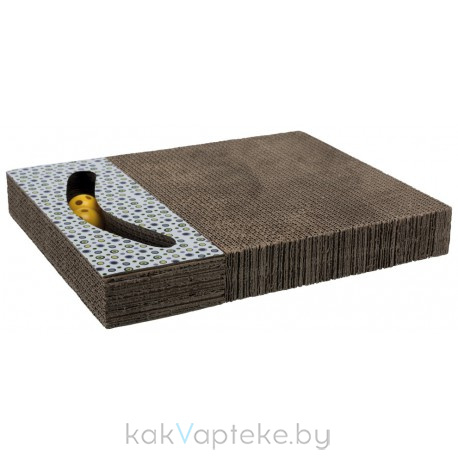 Trixie Когтеточка  для кошек с игрушками, картонная, белая, 38*30 см
