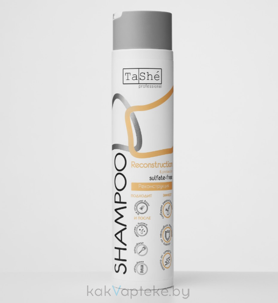 Tashe Professional Шампунь бессульфатный для волос "Reconstruction & protection", 300 мл