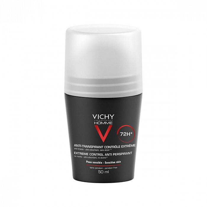 Vichy Homme Дезодорант-антиперспирант шариковый 72 часа против избыточного потоотделения 50 мл