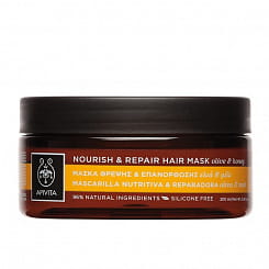 APIVITA Маска для волос питательная восстанавливающая с оливой и медом / Nourish & Repair Hair Mask Olive & Honey, 200 мл