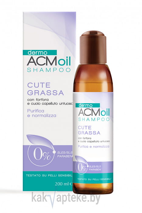 DermoACM Масло-шампунь  для жирной кожи головы и волос, 200 мл.