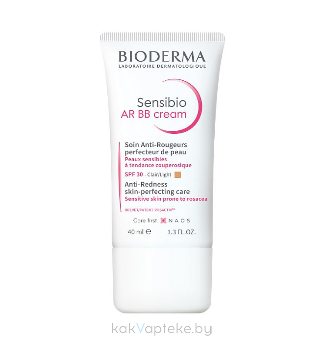 Bioderma Крем Сенсибио AR ВВ SPF30 (тон светлый)  40 мл