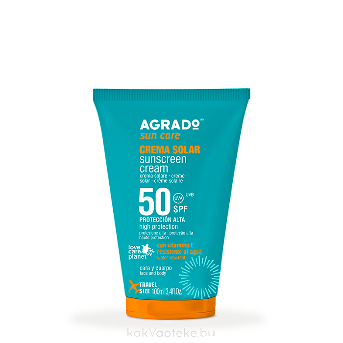 AGRADO Солнцезащитный крем SPF50 / Sunscreen Cream SPF50, 100мл