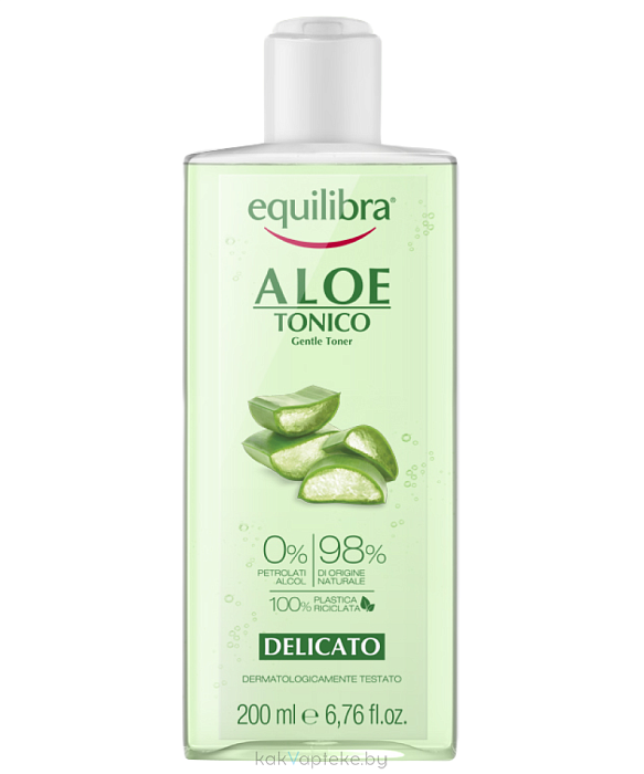 EQUILIBRA Алоэ Нежный Тоник для лица, 200 мл