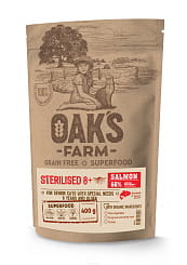 OAK'S FARM Полноценный сбалансированный беззерновой корм для зрелых стерилизованных кошек Salmon / Лосось.400гр