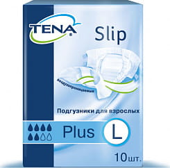 TENA Подгузники для взрослых Slip Plus Large 10 шт
