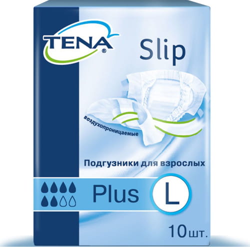 TENA Подгузники для взрослых Slip Plus Large 10 шт