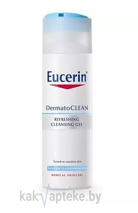 Eucerin DermatoCLEAN Освежающий и очищающий гель для умывания, 200 мл