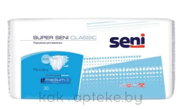 Super Seni Classic (medium) Подгузники для взрослых 30 шт