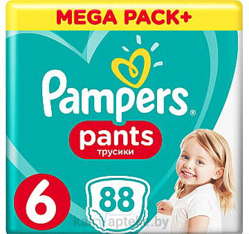 PAMPERS Pants Детские однораз. подгузники-трусики для мальчиков и девочек Extra Large, 88 шт