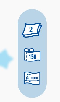 Soffione Бумага туалетная Decoro Pink 2сл 8шт, розовая