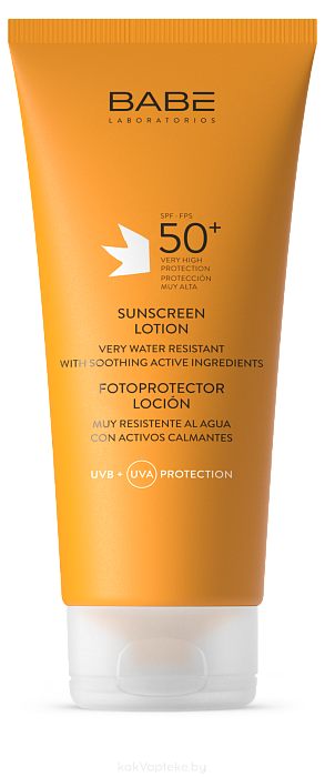 "LABORATORIOS BABE" Солнцезащитный лосьон SPF50+ 200 мл