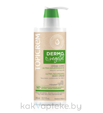 TOPICREM DERMOVEGETAL Ультрапитательный крем для тела, 390 мл