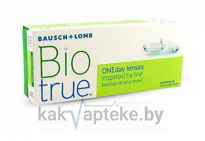 Линзы контактные мягкие  Biotrue ONEday (nesofilcon A) -0,50D, 1 штука