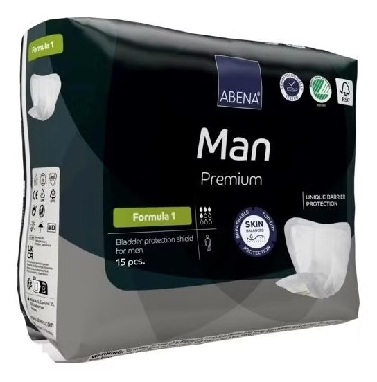 Abena Man Premium Прокладки одноразовые для взрослых (урологические) Formula 1, 15 шт