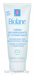 Biolane Детский питательный и увлажняющий крем для лица и тела, 100 мл