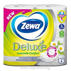 Zewa Deluxe Туалетная бумага Ромашка 3сл 4 рул