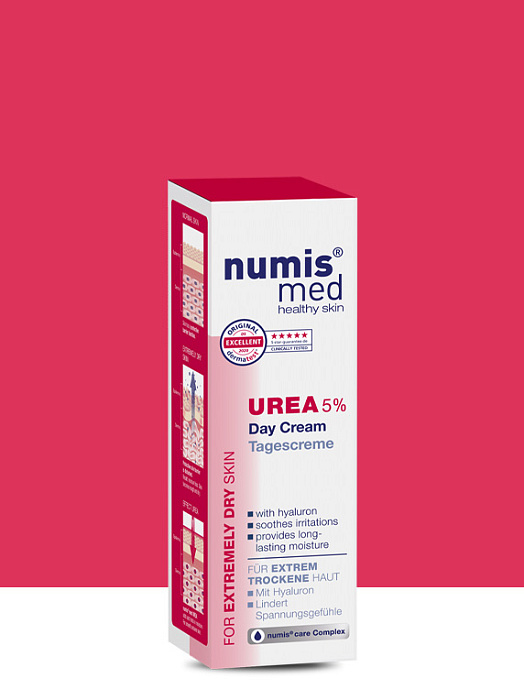 Numis med Крем дневной увлажняющий для лица с 5% мочевиной и гиалуроновой кислотой для очень сухой кожи, 50 мл