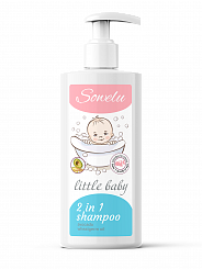 Sowelu little baby Шампунь 2 в1 для детей с авокадо и маслом зародышей пшеницы, 300 мл