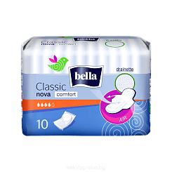 Bella Classic Nova Comfort (drainette) Прокладки женские гигиенические впитывающие 10 шт