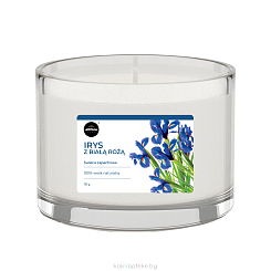 Aroma HOME Ароматизированная свеча в стекле SCENTED CANDLE IRIS AND WHITE ROSE, 115 гр