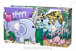 Bella Baby Happy Платочки бумажные универсальные двухслойные различных цветов (слон) 100 шт