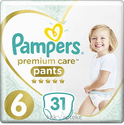 PAMPERS Premium Care Pants Детские одноразовые подгузники-трусики для мальчиков и девочек Extra Large 31 шт