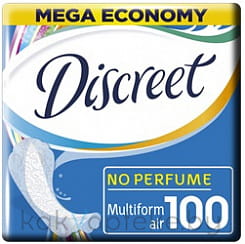 Discreet Air Multiform Женские гигиенические прокладки на каждый день, 100 шт