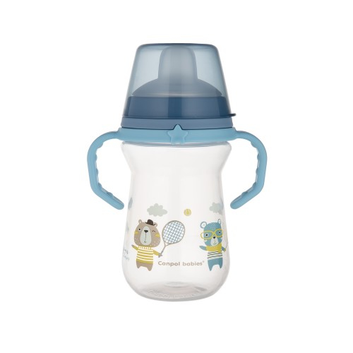 Canpol babies Поильник (обучающий, с силиконовым носиком "Bonjour Paris" 6+, 250 мл) арт.56/613_blu