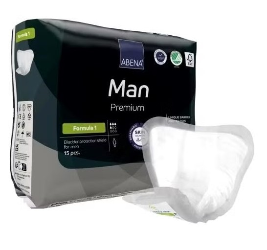 Abena Man Premium Прокладки одноразовые для взрослых (урологические) Formula 1, 15 шт