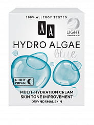 AA HYDRO ALGAE blue Ночной мультиувлажняющий крем для сухой и нормальной кожи, 50 мл