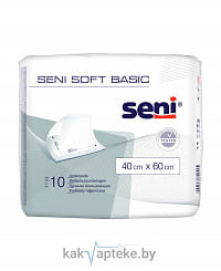 Seni soft Basic Пеленки одноразовые (впитывающие) 40х60 10 шт
