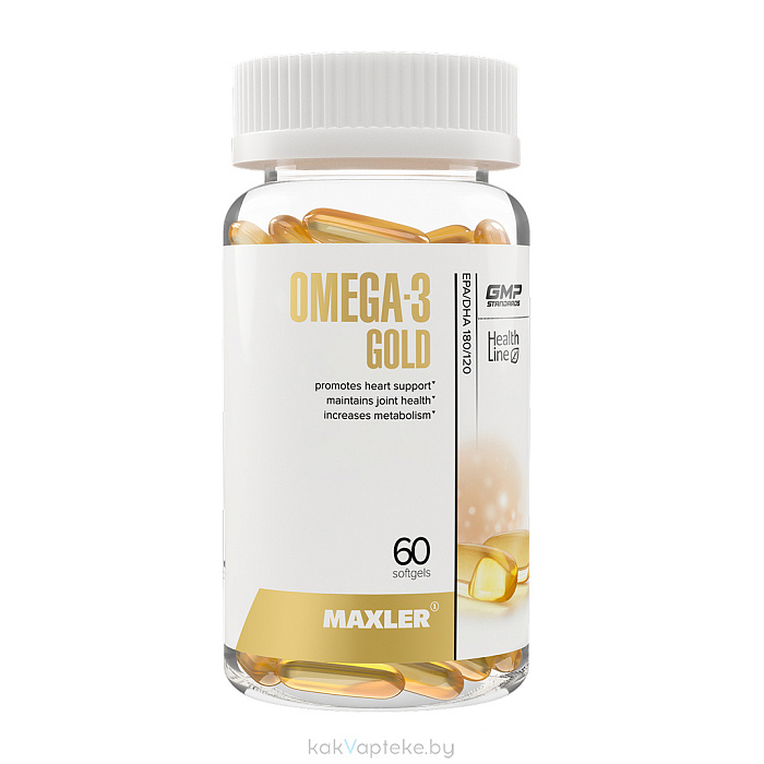 MAXLER БАД «Омега-3 голд» капсулы (софтгелевые) №60